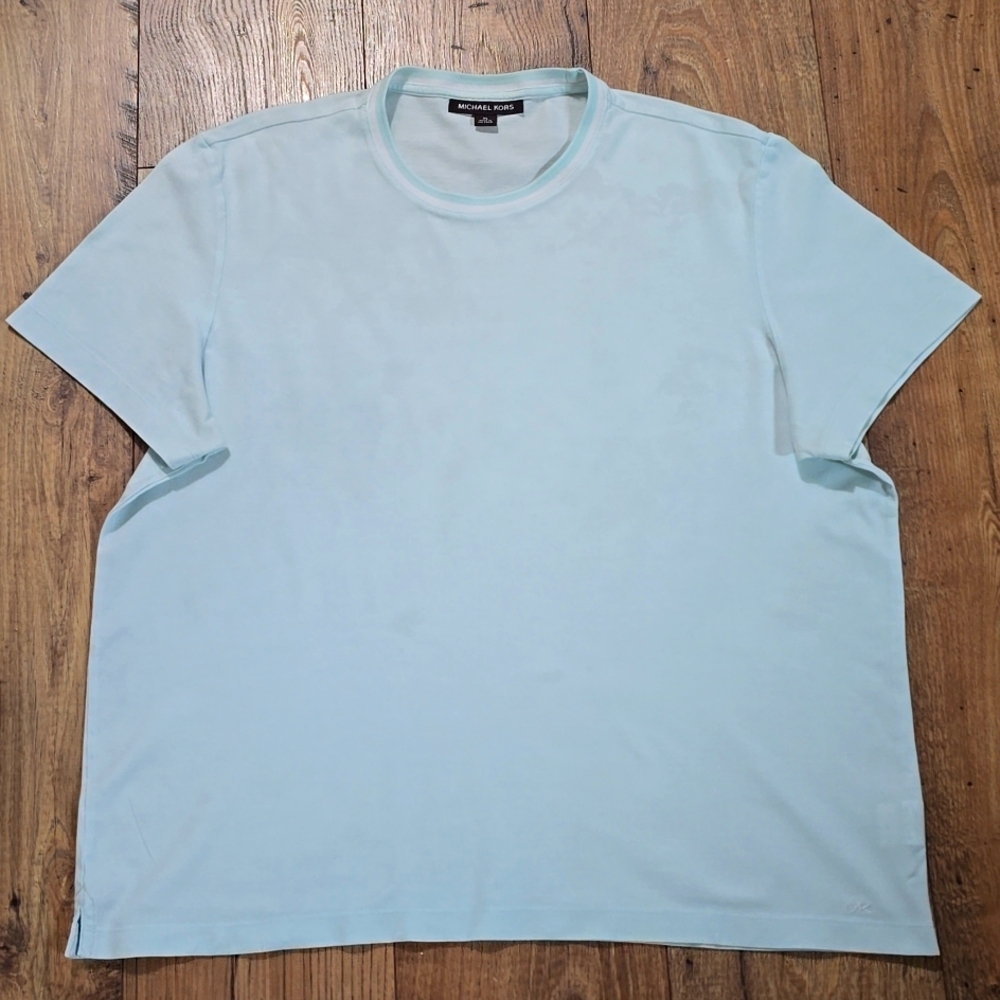 Michael Kors Men's Light Blue T-Shirt